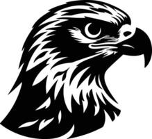 captivating Black silhouette of hawk head vector