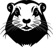 radiant Black silhouette of gopher head vector