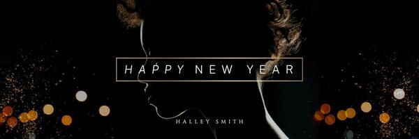 Black Influencer New Year Theme Twitter Header template