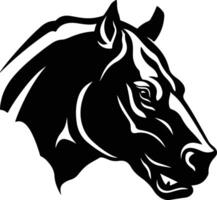 radiant Black silhouette of Hyracotherium head vector