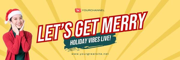 Streamer Celebration Christmas X Header template