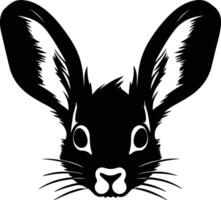 captivating Black silhouette of jerboa head vector