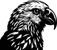 sweet Black silhouette of kakapo head vector