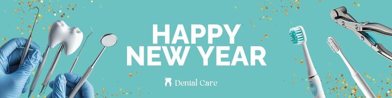 New Year Dental Company Page for LinkedIn Cover template