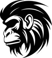 cuddly Black silhouette of mandrill head vector