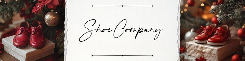 Christmas Theme for Shoe Company Linkedin Banner template