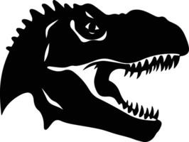 Black silhouette of Thecodontosaurus head vector