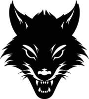 enchanting Black silhouette of Tasmanian devil head vector
