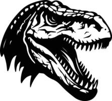 lovely Black silhouette of Thecodontosaurus head vector