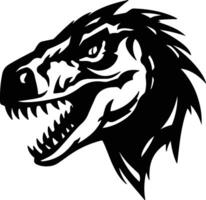 lovely Black silhouette of Xiaosaurus head vector