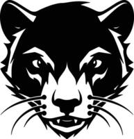 Black silhouette of Tasmanian devil head vector