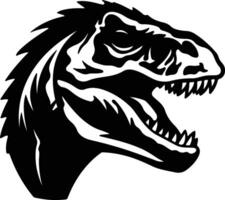 endearing Black silhouette of Thecodontosaurus head vector