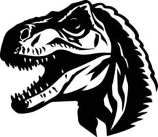 adorable Black silhouette of Thecodontosaurus head vector