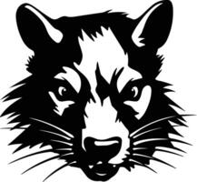 captivating Black silhouette of Tasmanian devil head vector