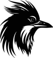 enchanting Black silhouette of rockhopper penguin head vector