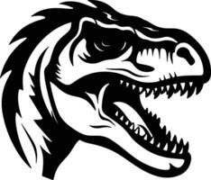captivating Black silhouette of Thecodontosaurus head vector
