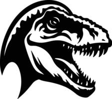 graceful Black silhouette of Thecodontosaurus head vector