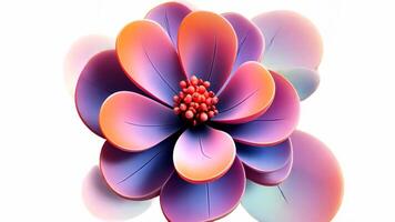 3d icon spring Gorgeous pink flower in full bloom, displaying its golden pistils against a see through backdrop video