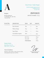 Minimalist Graphic Designer Invoice template