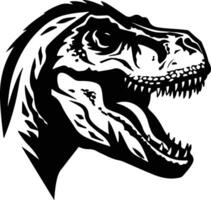 charming Black silhouette of Tyrannosaurus rex head vector
