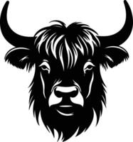 precious Black silhouette of yak head vector