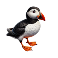 Cute Puffin Isolated on Transparent Background png