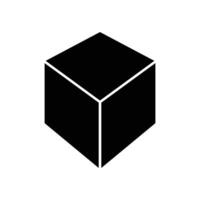cube box icon simple vector