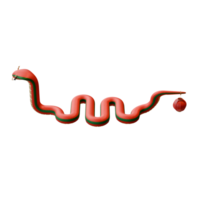 Chinese New Year Of Serpent Top View 3D Design Element png