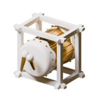 Bedug 3D Render Design Element Top Side View png