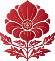 Artistic Poppy flower clipart for web and print. . png