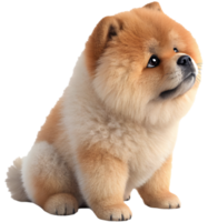 Adorable Chow Chow clipart with fluffy fur and personality. . png