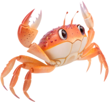 Vibrant and charming cartoon crab clipart featuring colorful expressions. . png