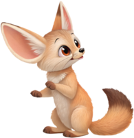 Playful Fennec Foxes cartoon clipart for joyful projects. . png