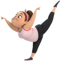 Athletic girl showing acrobatic gymnastics poses for design. . png