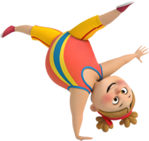 Gymnast performing acrobatic poses, perfect for creative projects. . png