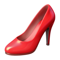 Red High Heel Shoe 3D Render png