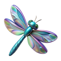 Iridescent Dragonfly 3D Illustration png