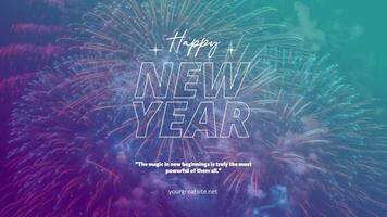 Fireworks New Year Cover template