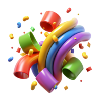 Rainbow 3D Abstract Background Image png