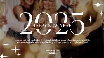 New Year Sparkling Company Page Mobile Facebook Cover template