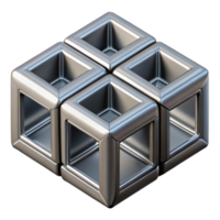 Metallic 3D Cube Abstract Background Image png