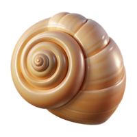 3D Render of Spiral Seashell png