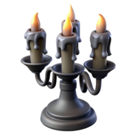 3D Render Four-Candle Candelabra png