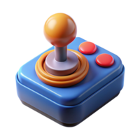 3D Render Retro Joystick Game Controller png