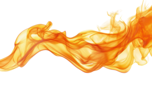 Vibrant orange flames dance in a flowing pattern creating an abstract representation of fire's energy and movement png
