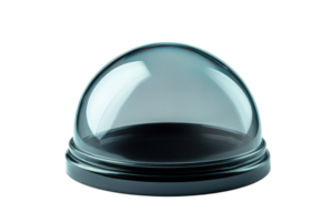 Transparent dome display case used for showcasing collectibles in exhibition settings png