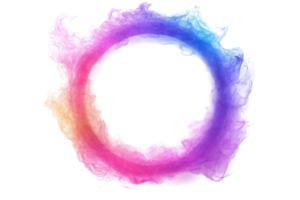Colorful circular smoke effect creating a vibrant display suitable for artistic backgrounds and designs png