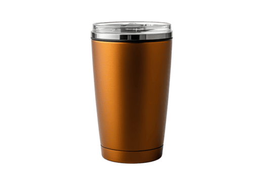 à moda cobre viagem copo projetado para quente e frio bebidas, perfeito para diariamente deslocamentos e ao ar livre Atividades png