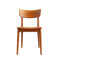 Simple wooden chair designed with clean lines and minimalistic style suitable for various interiors png