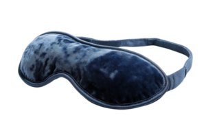Sleep mask with soft velvet fabric designed for comfortable rest during travel or at home at night png
